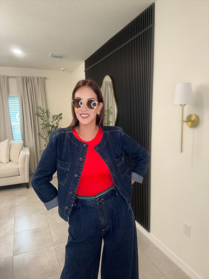 Denim blazer