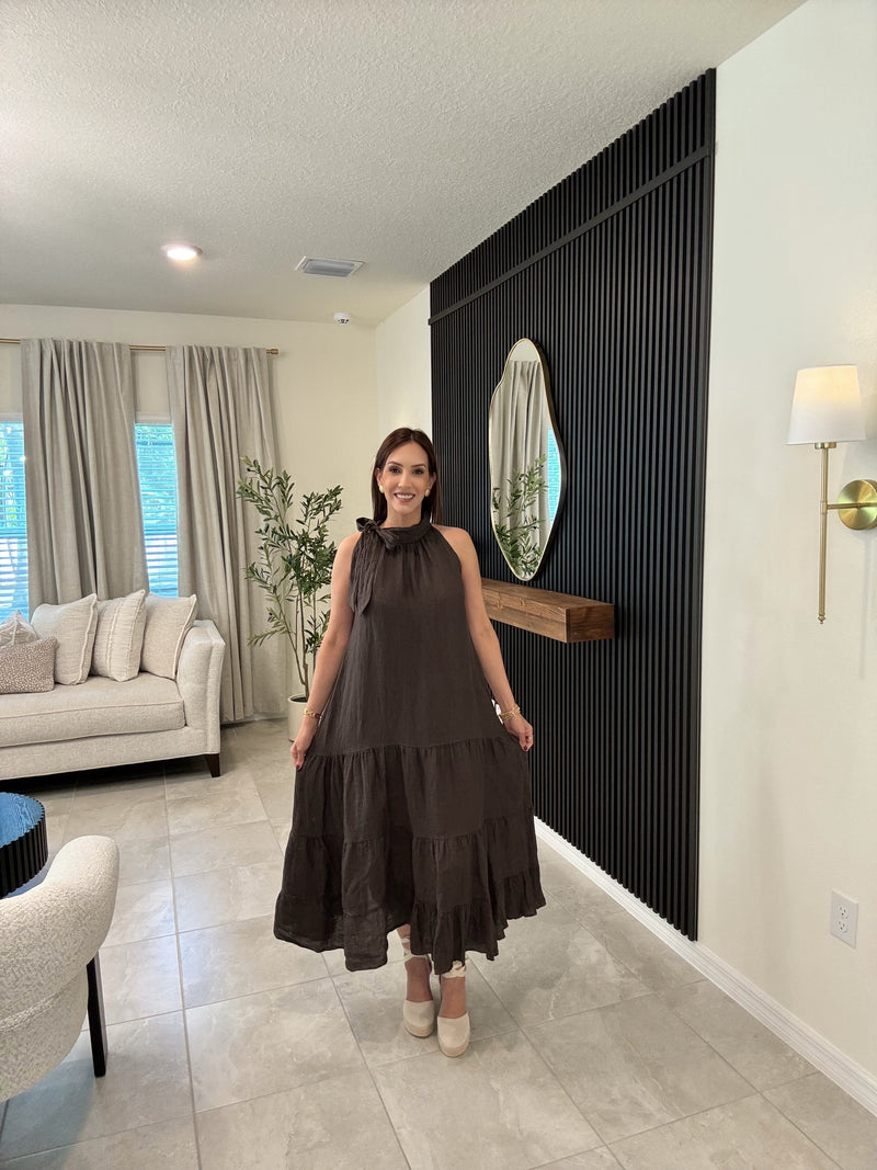 Brown italian dress