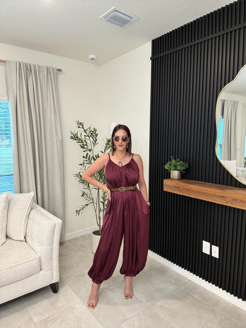 Aladdin jumpsuit burgundy