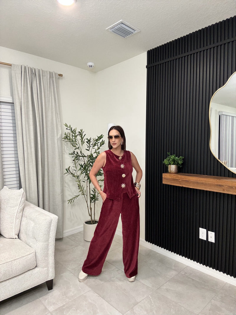 Italian elegant set burgundy